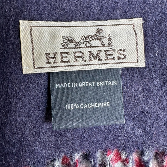 💙Hermes Cashmere Ecossais Recto-Verso Muffler/Scarf/Stole Women’s or Men’s - Picture 3 of 10